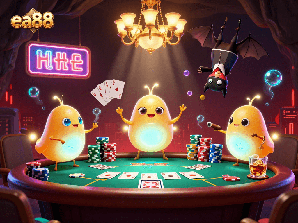 ea88 highlights a unique cave casino lit by glowworms, complete with poker elements.