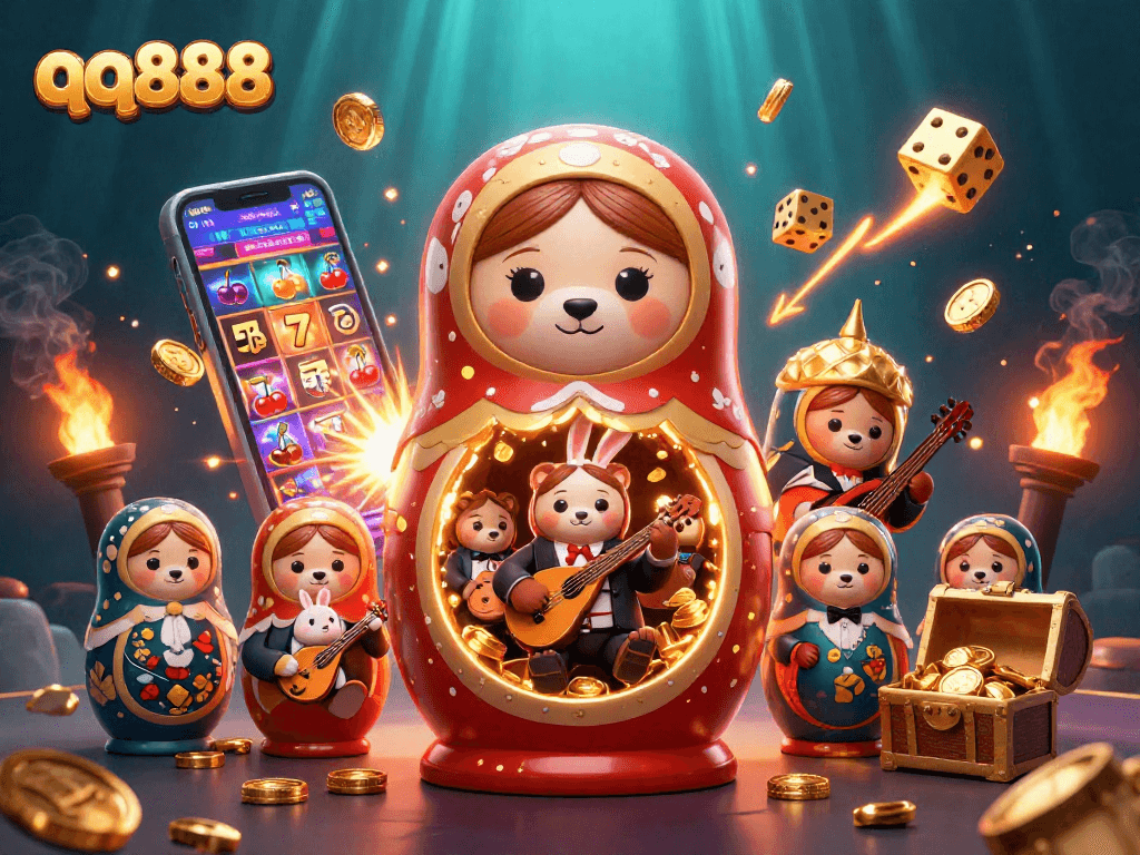 Experience thrilling moments with qq888 as a bear reveals hidden fun in an exciting casino scene.