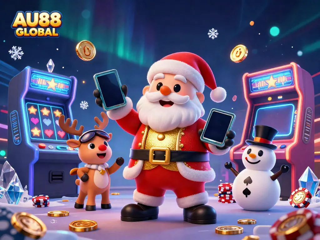 Join Santa Claus and friends at AU88 GLOBAL for an exciting jackpot slots adventure!