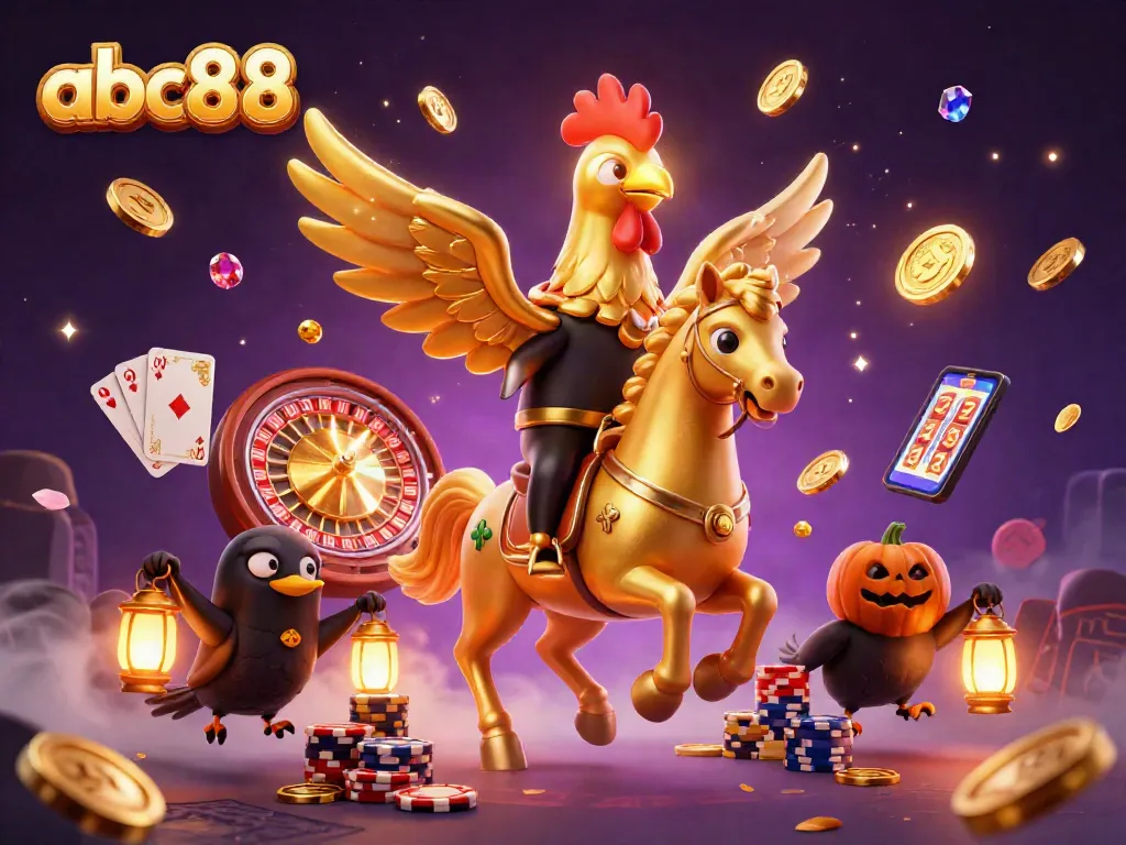 Engage in thrilling gaming experiences at abc88 with an animated casino adventure featuring gold coins, vibrant slots, and lively characters.