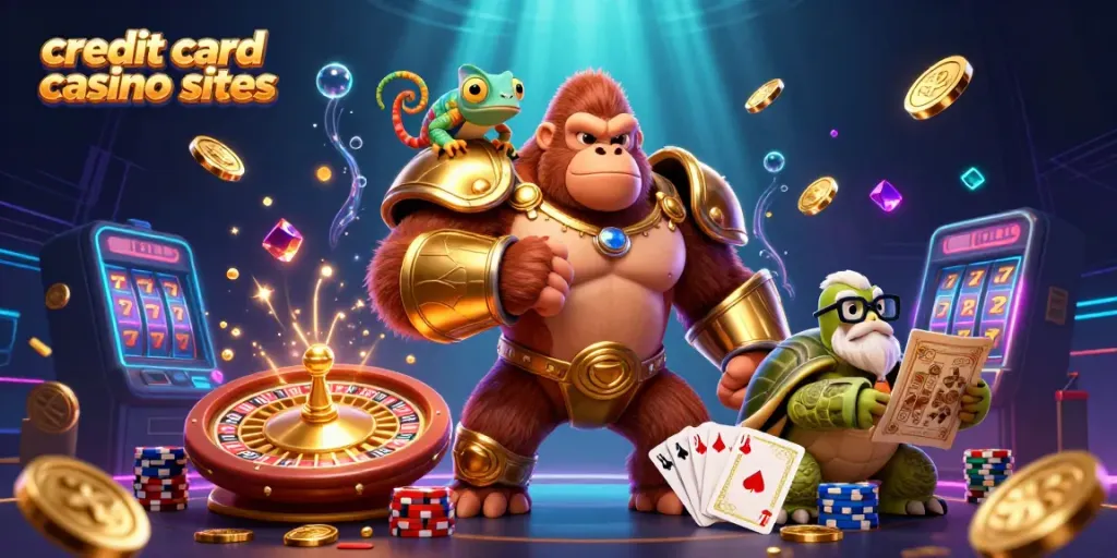 Experience thrilling gameplay at credit card casino sites with golden coins and dynamic game elements.