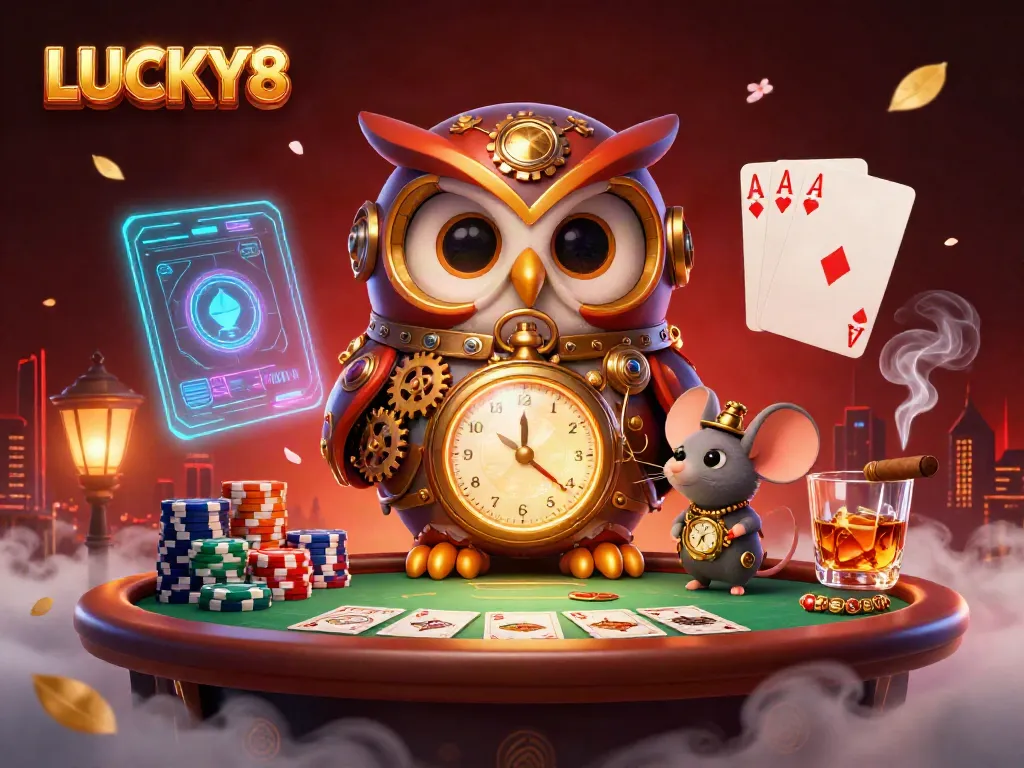 Engage in thrilling casino gameplay with LUCKY8 as whimsical characters immerse you in a rich, vibrant gaming world.
