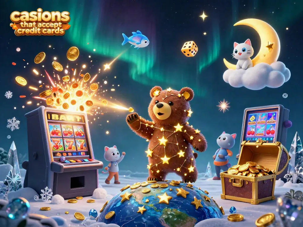 Experience the excitement at casinos that accept credit cards with vibrant 3D characters and casino games.