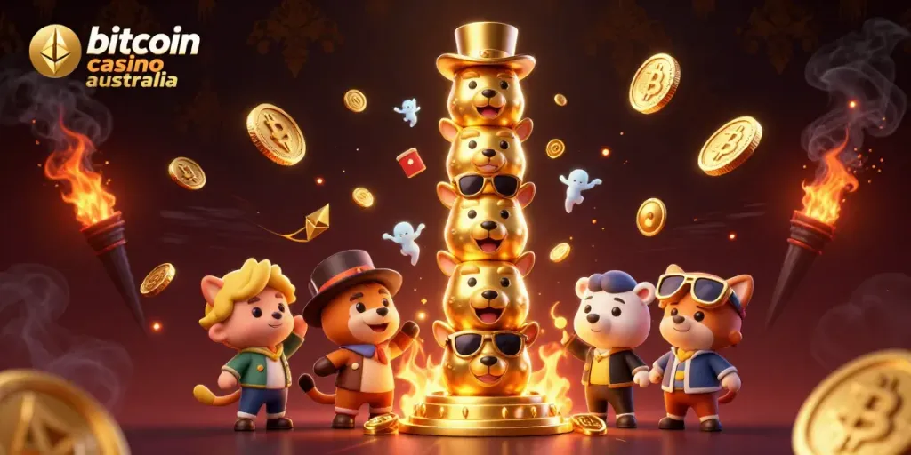 Experience the excitement of the bitcoin casino australia with animated characters, dynamic gameplay elements, and rich details.