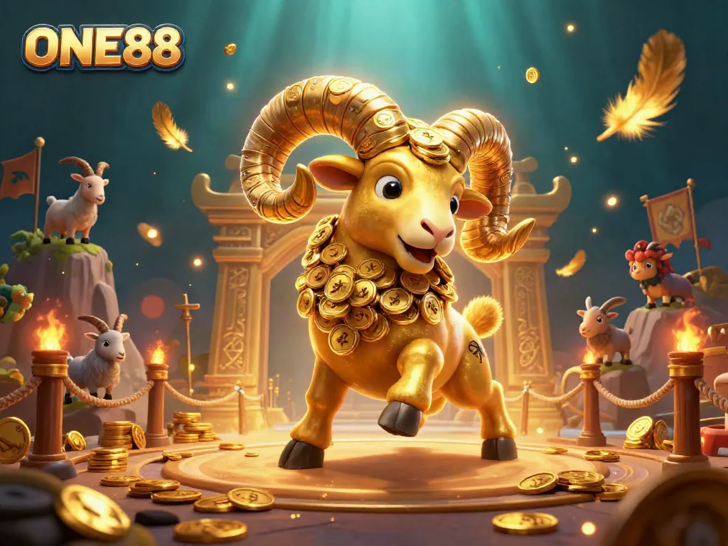 Engage with ONE88 in a vibrant 3D casino setting featuring dynamic characters and rich gaming elements.